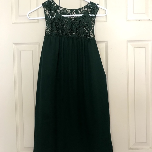 Green Lace Charolette Russe Dress - Picture 1 of 3